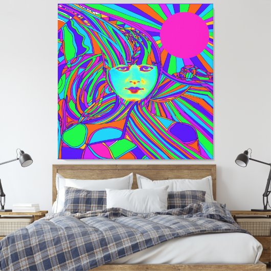 Internet-Computer Leinwanddruck (Insitu (Schlafzimmer))