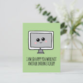 Internet Creep Kawaii Funny Valentinstag Postkarte (Stehend Vorderseite)