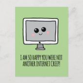 Internet Creep Kawaii Funny Valentinstag Postkarte (Vorderseite)