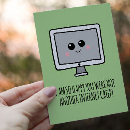 Internet Creep Kawaii Funny Valentinstag Postkarte