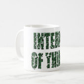 Internet der Dinge mit einer Überlagerung von Binä Kaffeetasse (Vorderseite Links)
