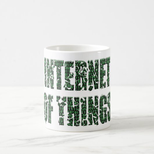 Internet der Dinge mit einer Überlagerung von Binä Kaffeetasse (Mittel)