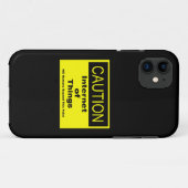 Internet der Dinge - Warnhinweis Case-Mate iPhone Hülle (Rückseite (Horizontal))
