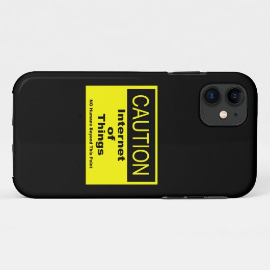 Internet der Dinge - Warnhinweis Case-Mate iPhone Hülle (Rückseite (Horizontal))