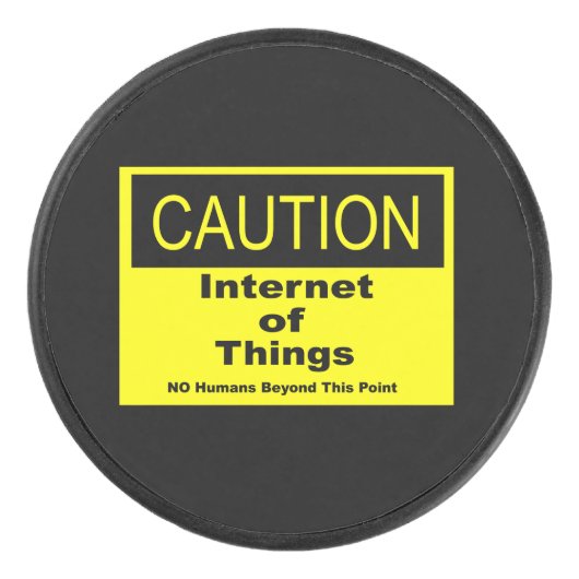 Internet der Dinge - Warnhinweis Eishockey Puck (Vorderseite)