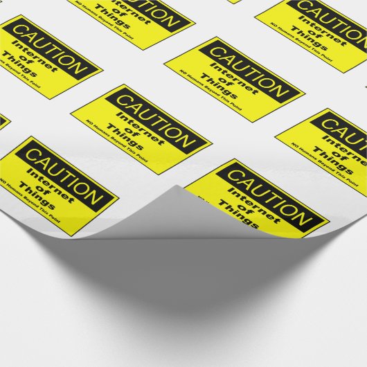 Internet der Dinge - Warnhinweis Geschenkpapier (Ecke)