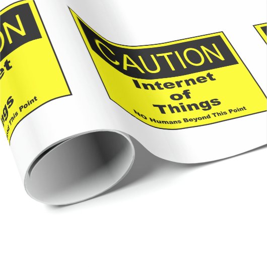 Internet der Dinge - Warnhinweis Geschenkpapier (Rolleneckpunkt)