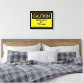 Internet der Dinge - Warnhinweis Leinwanddruck (Insitu (Schlafzimmer))