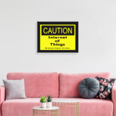Internet der Dinge - Warnhinweis Leinwanddruck (Insitu (Wohnzimmer))