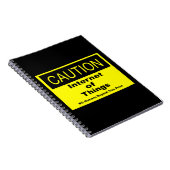 Internet der Dinge - Warnhinweis Notizblock (Rechte Seite)