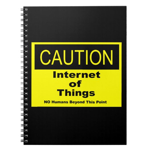 Internet der Dinge - Warnhinweis Notizblock (Vorderseite)