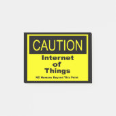 Internet der Dinge - Warnhinweis Post-it Klebezettel (Vorderseite)