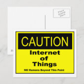 Internet der Dinge - Warnhinweis Postkarte (Vorne/Hinten)