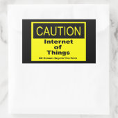 Internet der Dinge - Warnhinweis Rechteckiger Aufkleber (Tasche)