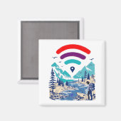 Internet Explorer, WiFi Geschenk Männer Frauen Magnet (Vorderseite/Rückseite)