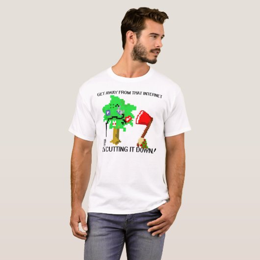 Internet-Holzfäller T-Shirt (Vorne ganz)