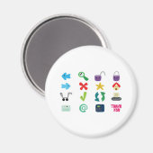 Internet Icons Magnet (Vorderseite/Rückseite)