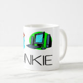 Internet-Junkie-Kaffee-Tasse Kaffeetasse (VorderseiteRechts)