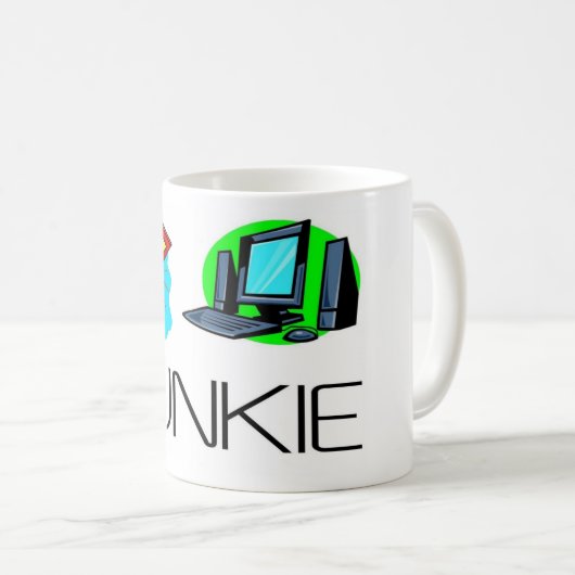 Internet-Junkie-Kaffee-Tasse Kaffeetasse (VorderseiteRechts)