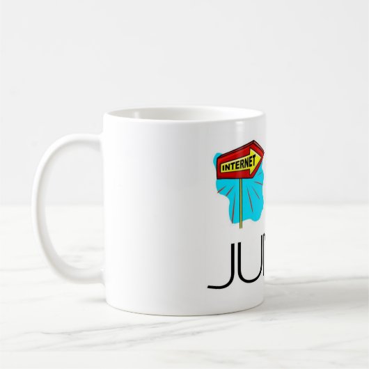 Internet-Junkie-Kaffee-Tasse Kaffeetasse (Links)