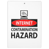 Internet - Kontaminationsgefahr Klemmbrett (Rückseite)
