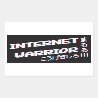 Internet-Krieger Rechteckiger Aufkleber