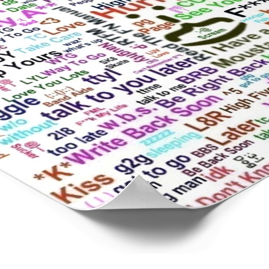 Internet Lingo Art Poster (Ecke)