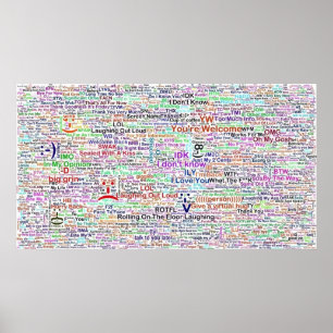 Internet Lingo Art Poster