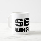 Internet-Marketings-Geeks u. Nerds: SEO was? Kaffeetasse (Vorderseite Links)