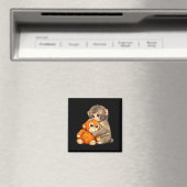 Internet-Meme-Faustaffe mit Teddybär kuscheln Magnet (In Situ (Geschirrspüler))