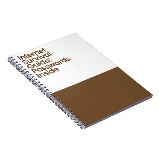 Internet Password Funny Notebook Notizblock (Rechte Seite)