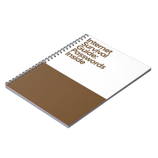 Internet Password Funny Notebook Notizblock (Linke Seite)