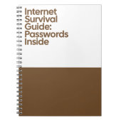 Internet Password Funny Notebook Notizblock (Vorderseite)