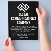 Internet-Provider-Computer-Unternehmen Schwarzes M Flyer (Hand)