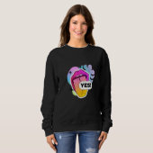 Internet Says Yes Kiss Mouth Tongue Lips Sweatshirt (Vorne ganz)