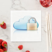 Internet Security Icon Padlock Sichere Napkins Serviette (Beispiel)