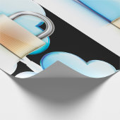Internet Security Icon Padlock Wrapping Paper Geschenkpapier