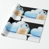Internet Security Icon Padlock Wrapping Paper Geschenkpapier (Ungerollt)