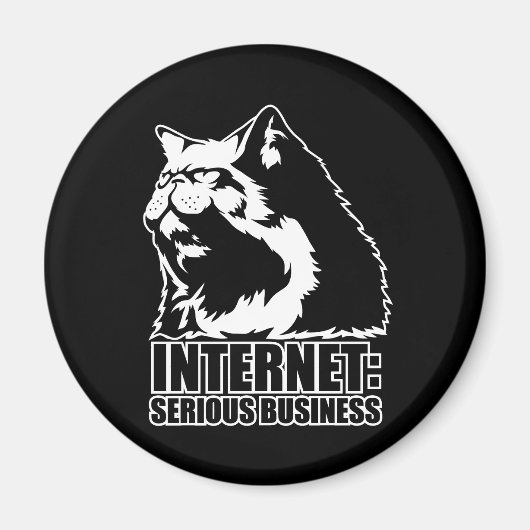 Internet: Serious Business (lolcat lustiges Hemd) Magnet (Vorne)