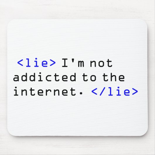 Internet-Sucht Mousepad (Vorne)