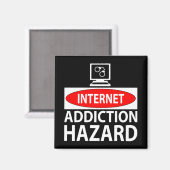 Internet - Suchtgefahr Magnet (Vorderseite/Rückseite)