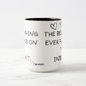 Internet Verabredet Geschenk, Online Verabreden, O Zweifarbige Tasse (Mittel)