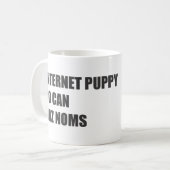Internet-Welpen-Tasse Kaffeetasse (Vorderseite Links)
