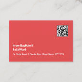 Internet WiFi Password Guest Visitenkarte (Rückseite)