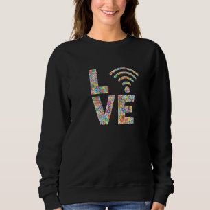 Internet-Wifi-Wi-Fi-Liebesblumen Sweatshirt
