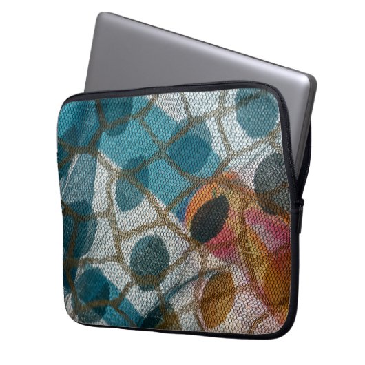 Internetverbindungen im Netz in Farben Laptopschutzhülle (Vorderseite Links)