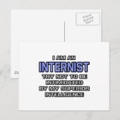 Internist Joke ... Überlegene Intelligenz Postkarte (Vorne/Hinten)