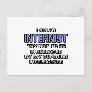 Internist Joke ... Überlegene Intelligenz Postkarte