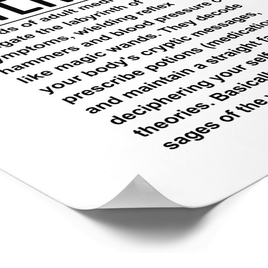 Internist Poster (Ecke)