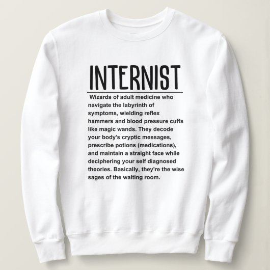 Internist Sweatshirt (Design vorne)
